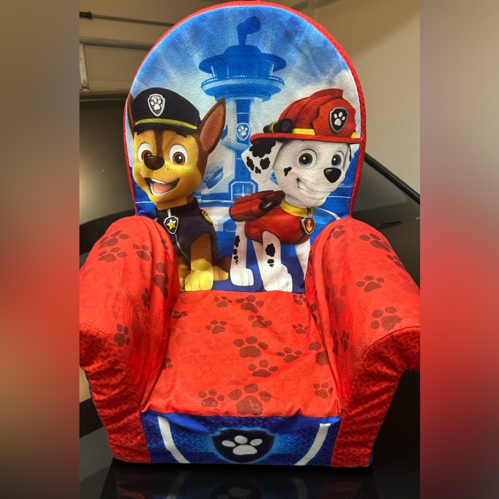 Gently used Paw Patrol soft child chair